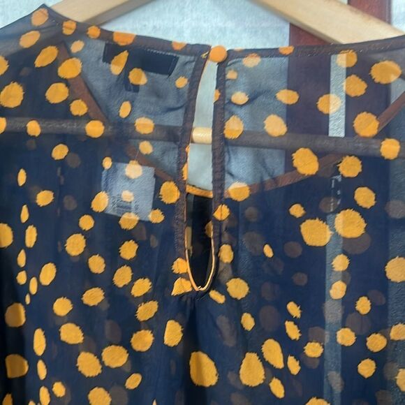 NWT DO+BE POLKA DOT SHEER OPEN ARM CROP TOP SIZE S - Picture 4 of 8